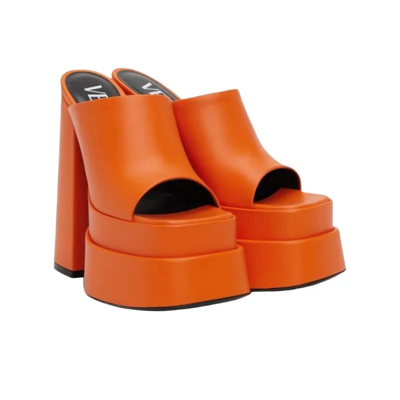 FANSIZHE Slide Slippers Women's Orange-2