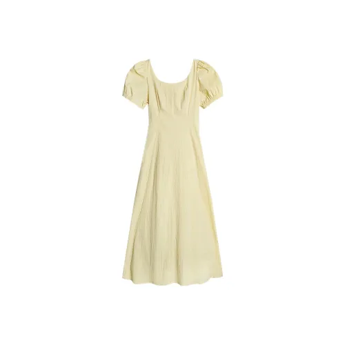 Eggka Short Sleeved Dress Women's Yellow