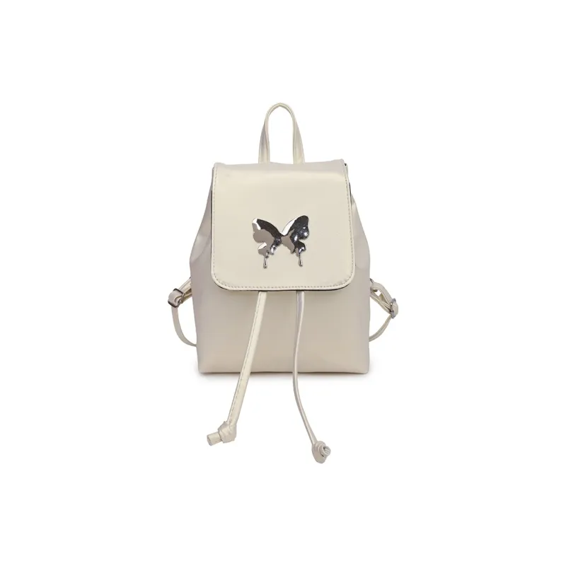 Yalu PU Backpack Unisex Pearl Pink/Pearl White/Pearl Silver-6