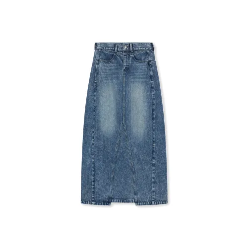 THE SALVAGES FASHION CLUB 여성 데님 롱 스커트