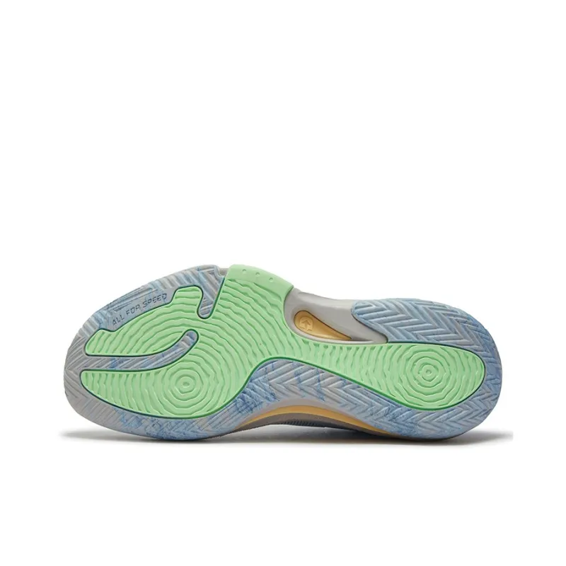 361° BIG3 6.0 Cushioning Coverage Abrasion Resistant Slip Resistant Low Top Basketball Shoes Men's Antique Gray Blue-4