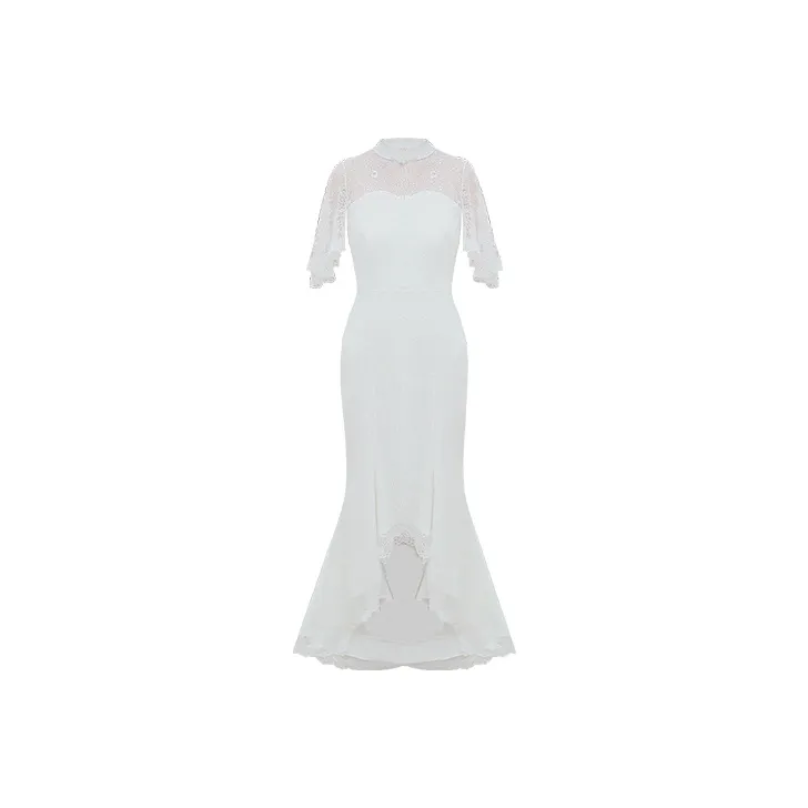 JINYE ORIENTAL Fishtail Dress Dress White-0