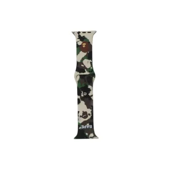 A BATHING APE Watch Band Apple Compatibility 45mm Silicone Material