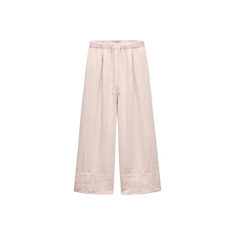 ZARA ZW Series Casual Pants Women's Pink-0