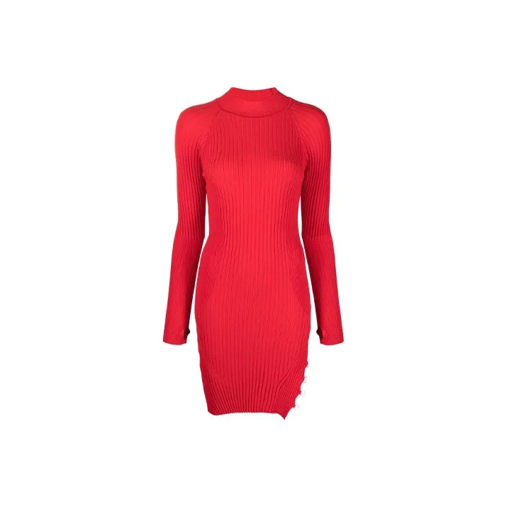 Jacquemus Long-Sleeved Dresses Women's Red-0