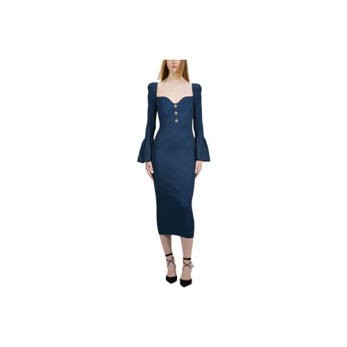 Self portrait FW22 Long Sleeved Dress Women's Navy Blue