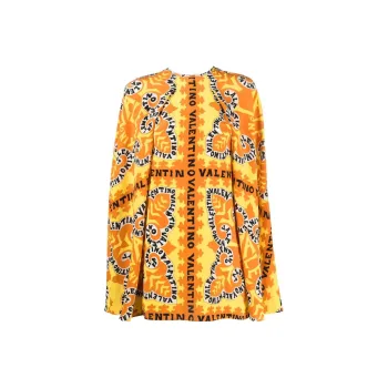 Valentino Long Sleeved Dress Women's Yellow