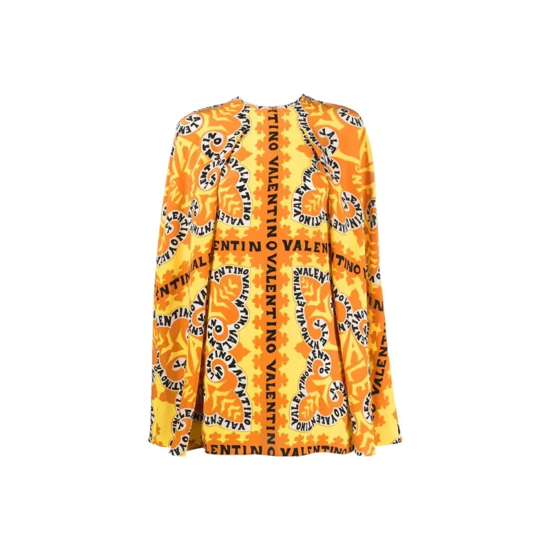 Valentino Long Sleeved Dress Women's Yellow-0
