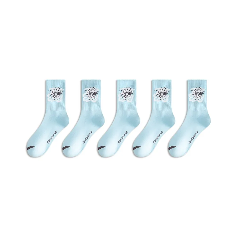 Taste The Color Mid Calf Socks Unisex 5 Pack-12