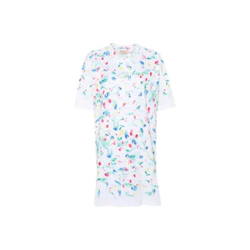 MARNI Abstract print Cotton T shirt Dress
