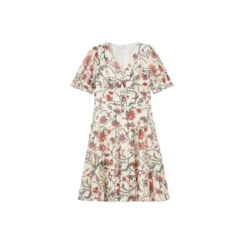 SHUIYUNJIAN Short Sleeved Dresses Women's Apricot Blossom