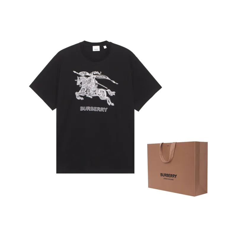 Burberry Embroidered Ekd Cotton Prorsum T shirt-6