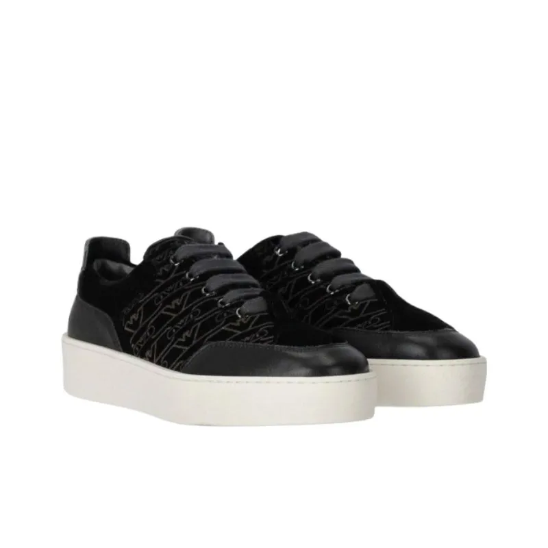 EMPORIO ARMANI Low Top Skateboard Shoes Women's Black-2