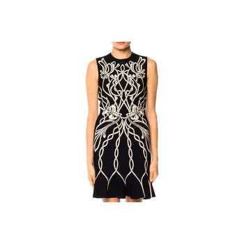 Alexander McQueen Sleeveless Dresses Women's Black