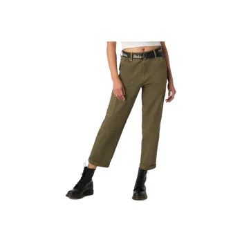 Dickies Relaxed Fit Contrast Stitch Cropped Cargo Pants Cargo Pants Women's Green