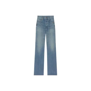 SAINT LAURENT 70'S High Waist Straight Leg Jeans
