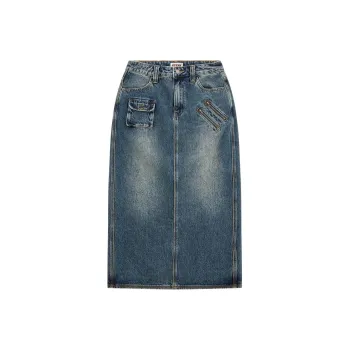 GUESS Denim Long Skirts Women's Denim Blue