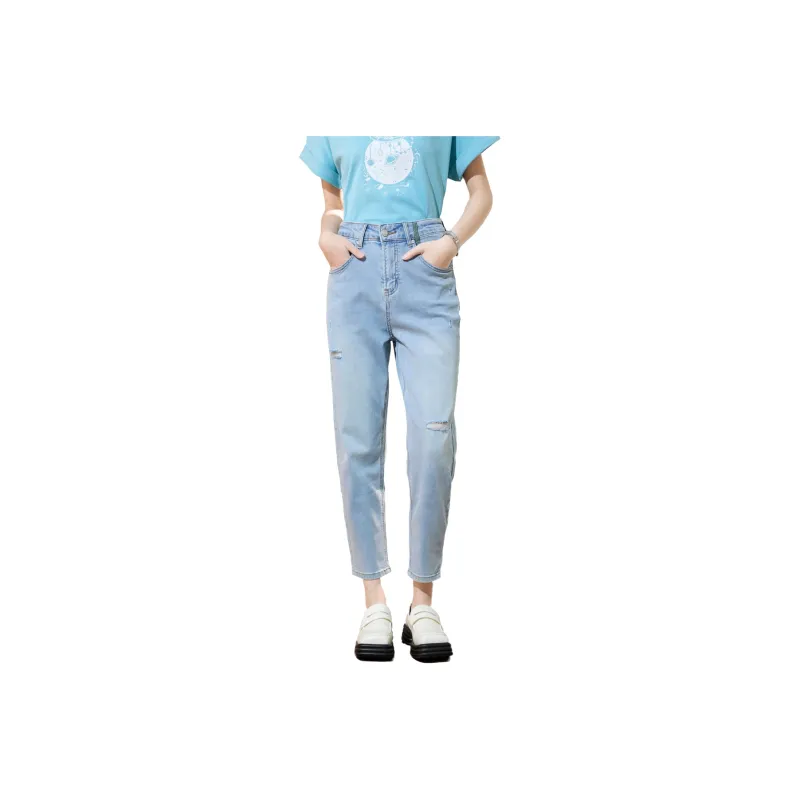 SMEN Jeans Women's Denim Blue-0