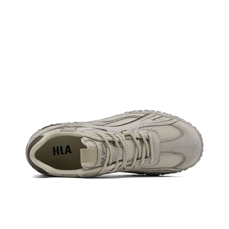 HLA Casual Shoes Men Low Top Gray/Sand-7