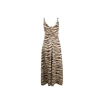 GANNI Slip Dresses Women's Khaki