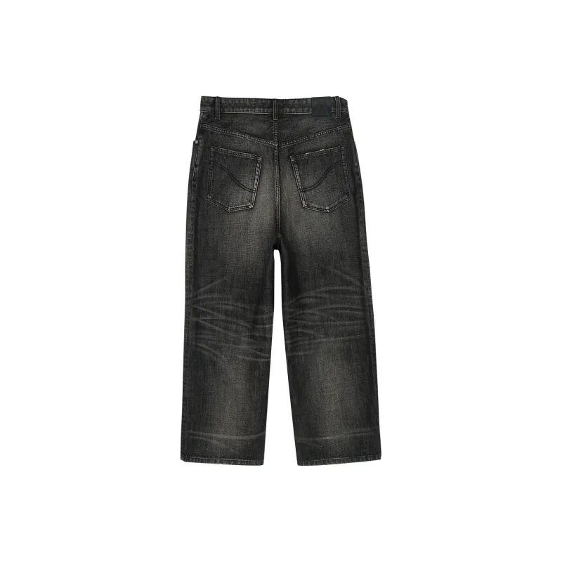 SIMPLE PROJECT Jeans Unisex Washed Black-1