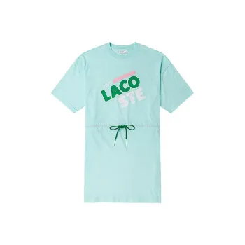 LACOSTE Short Sleeved Dresses Women's Light Blue
