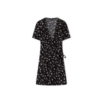 Tommy Hilfiger Short Sleeved Dress Women's Black Print
