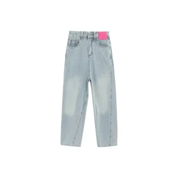 QYPRF Straight Jeans Women's Blue