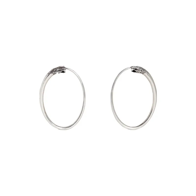 CELINE Brass Earrings Unisex Silver-1