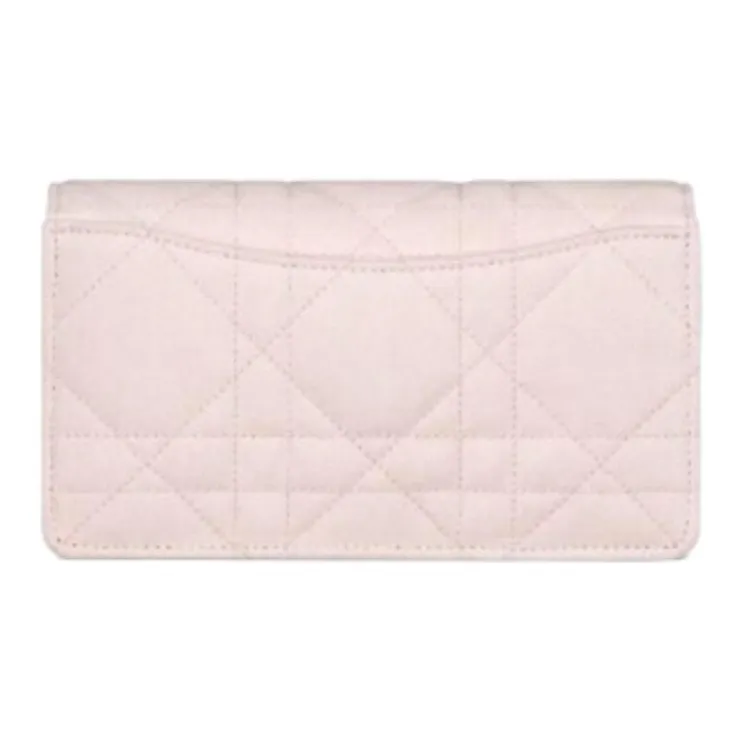 DIOR Caro Denim Shoulder Bag Women's Pink-3