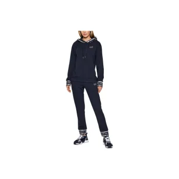 EMPORIO ARMANI EA7 SS22 Sweatshirt Set Women's Marine Blue