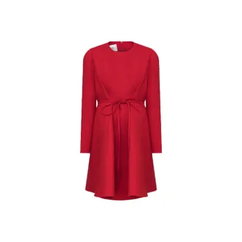 Valentino Long-Sleeved Dresses Women's Red