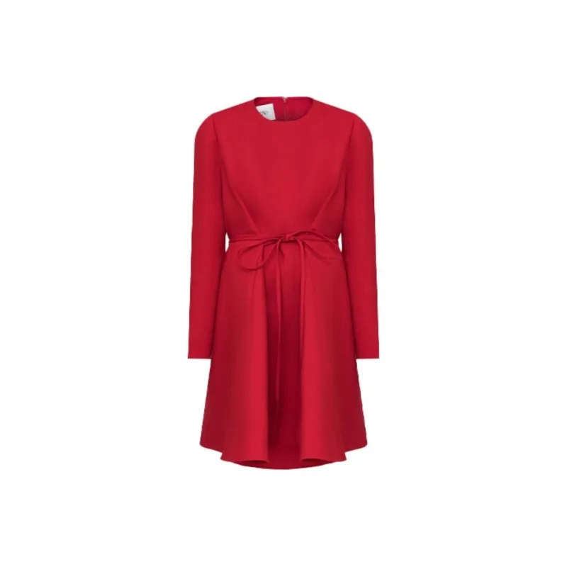 Valentino Long-Sleeved Dresses Women's Red-0