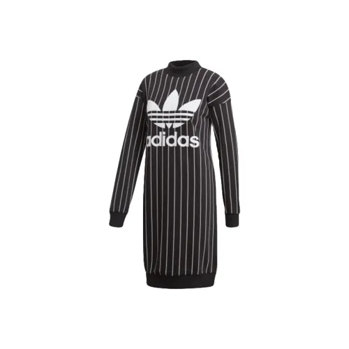 Adidas Originals Long Sleeved Dresses Women's Black