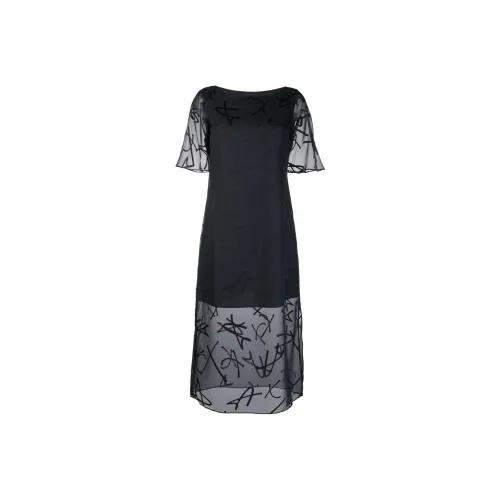 ARMANI EXCHANGE Sheer overlay Midi Dress
