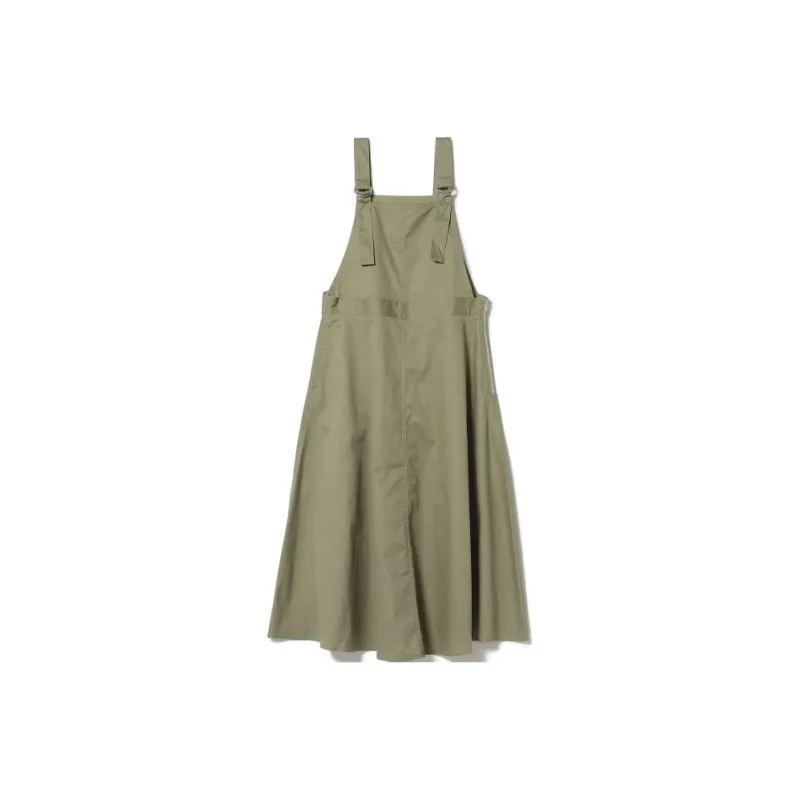 Beams Slip Dresses Women's Olive Green-0