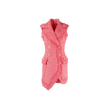 BALMAIN Sleeveless Dresses Women's Pink