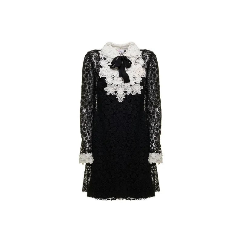 RED VALENTINO Long Sleeved Dresses Women's Black-0