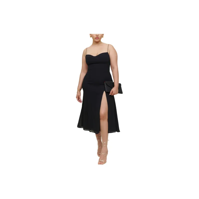 Reformation Slip Dresses Women's Black-0