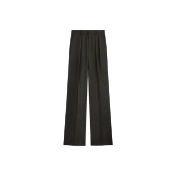 CELINE Double pleated Tixie Pants In Cashmere Flannel