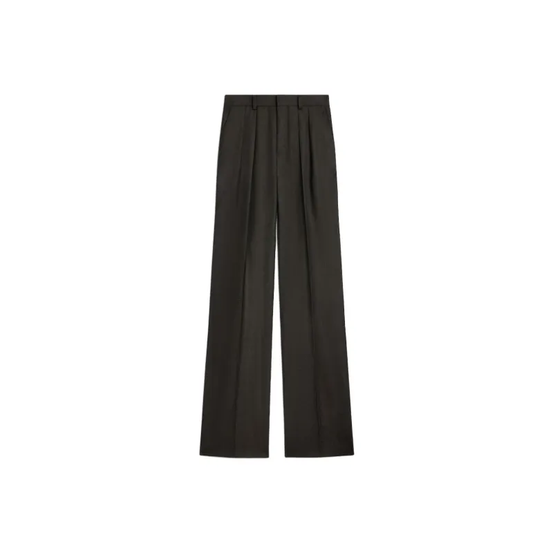 CELINE Double pleated Tixie Pants In Cashmere Flannel-0