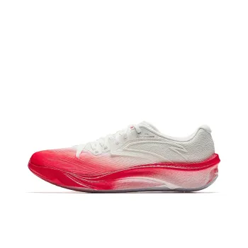 Anta Asphalt Road Fighter 1.0 Slip Resistant And Breathable Low Top Long Distance Running Shoes Men's White Red