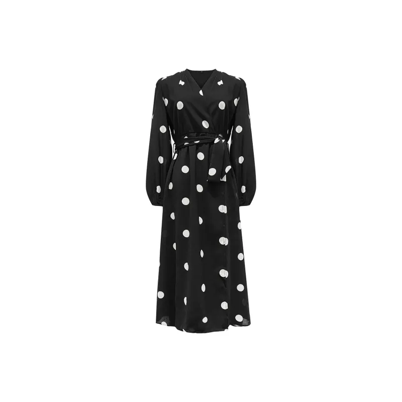 FOREVER 21 Long-Sleeved Dresses Women's Black-0