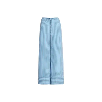 OROI Casual Pants Women's Blue Stripes