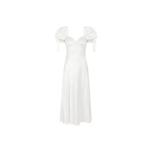 Selkie Collection x Strawberry Short Sleeved Dress Women's Ivory White