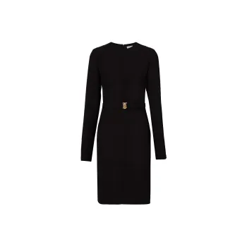 Burberry FW22 Long Sleeved Dress Women's Black