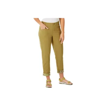 DECATHLON Casual Pants Women's Gold Green/Yellow