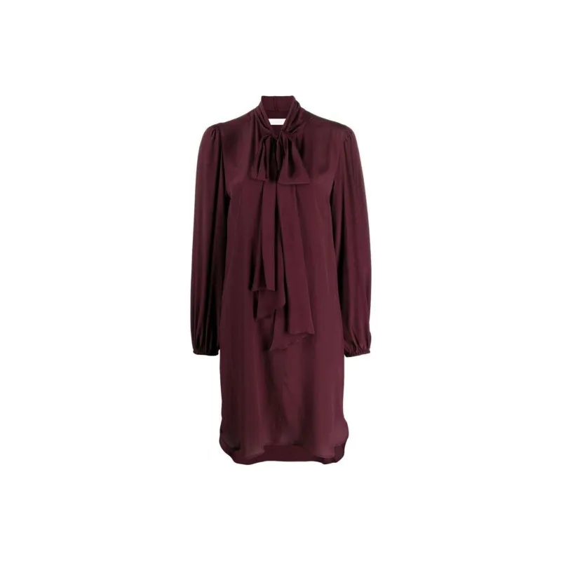 See By Chloe Long-Sleeved Dresses Women's Red-0