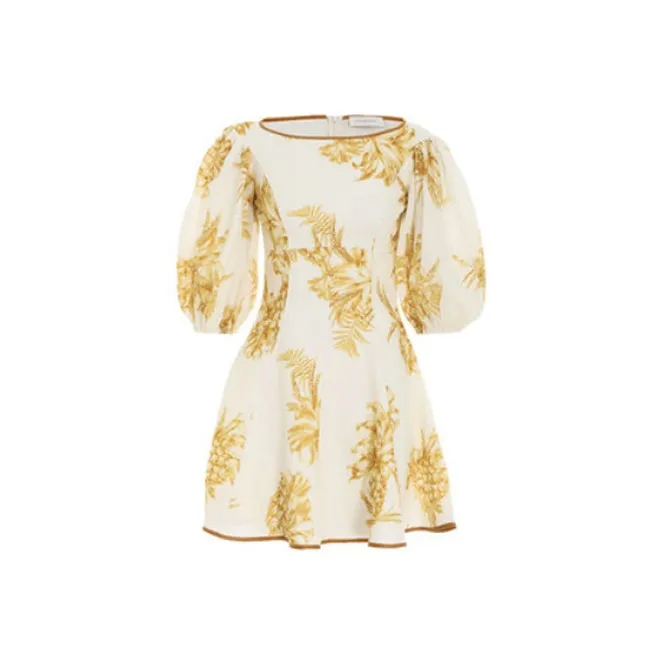 Zimmermann Short-Sleeved Dresses Women's Gold-0