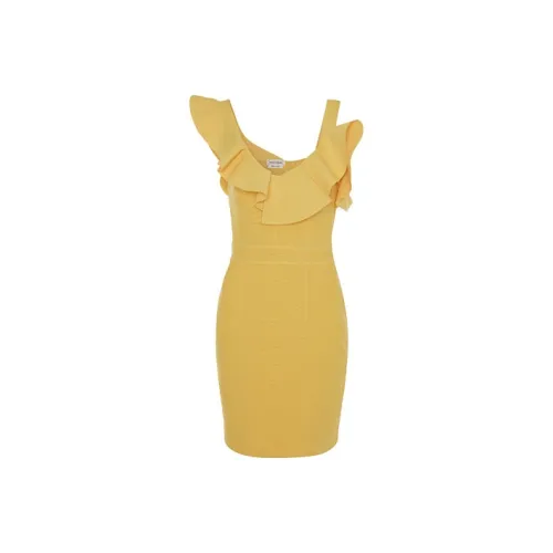 Alexander McQueen Sleeveless Dresses Women's Yellow